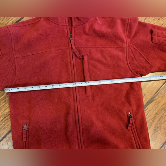 Duluth Trading men’s full zip fleece jacket size small burnt red orange nice! - Picture 8 of 13